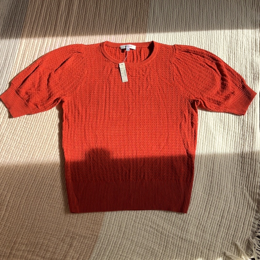 Madewell Pointelle knit sweater SZ SMALL lightweight